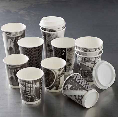 BARISTA MIXED DESIGN DOUBLE WALL PAPER CUPS Manufactured from premium