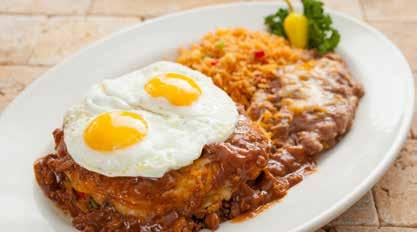 TEX MEX Abuelo s favorite Tex Mex dishes, all served with refried beans and your choice of Papas con Chile (ADD 160 CALS) or Mexican rice (ADD 110 CALS).