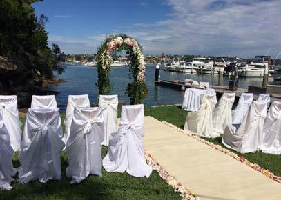 TERRACE GARDEN WEDDING CEREMONY Shipwrights on the Marina s beautiful manicured terraced garden area by the shores of Shipwrights Bay