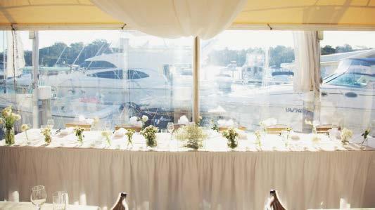 RECEPTION VENUE Positioned by the shores of Shipwrights Bay, Shipwrights on the Marina is the ultimate location for your wedding or special celebration.