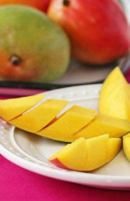 FUEL UP AND COOL DOWN FRESH At 100 calories a cup and packed with other necessary nutrients, mango is a great addition to your active lifestyle.