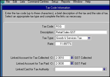 Figure 4 Figure 5 The last three tax codes will be used for sales to end