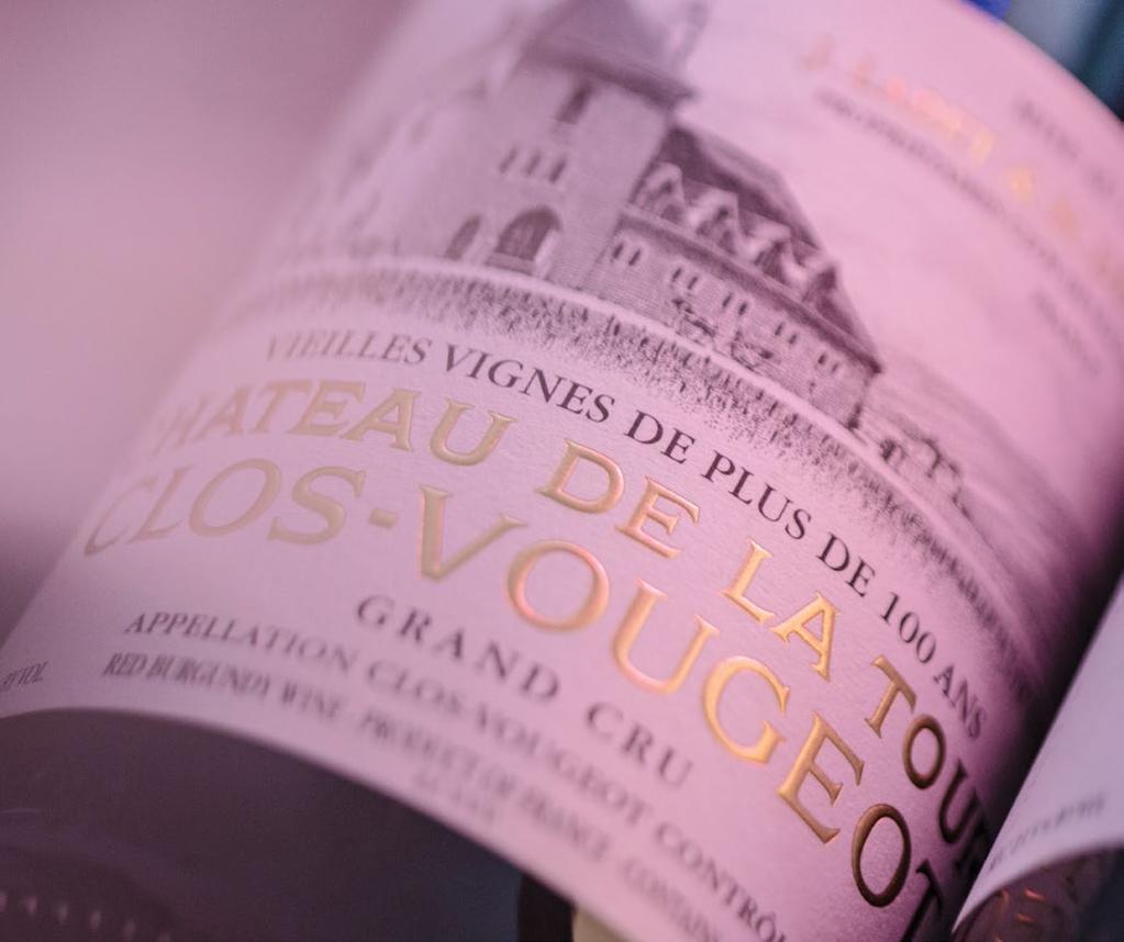 THE WINES CLOS-VOUGEOT, GRAND CRU CUVÉE CLASSIQUE Opaque ruby in colour, this has intense red berries on the nose, with a little creamy density underscored by darker crushed rock and spiced notes.