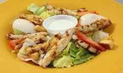 95 Deluxe Salad Chicken or beef fajita with lettuce, tomatoes, onions, bell peppers and sliced avocado. $8.