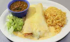 $7.95 Chiles Relleno Dinner Two bell peppers stuffed with meat. $8.50 Chicken Enchiladas Two chicken enchiladas. $8.95 Chipotle Enchiladas Two beef fajita enchiladas, topped with chipotle sauce & monterrey cheese.