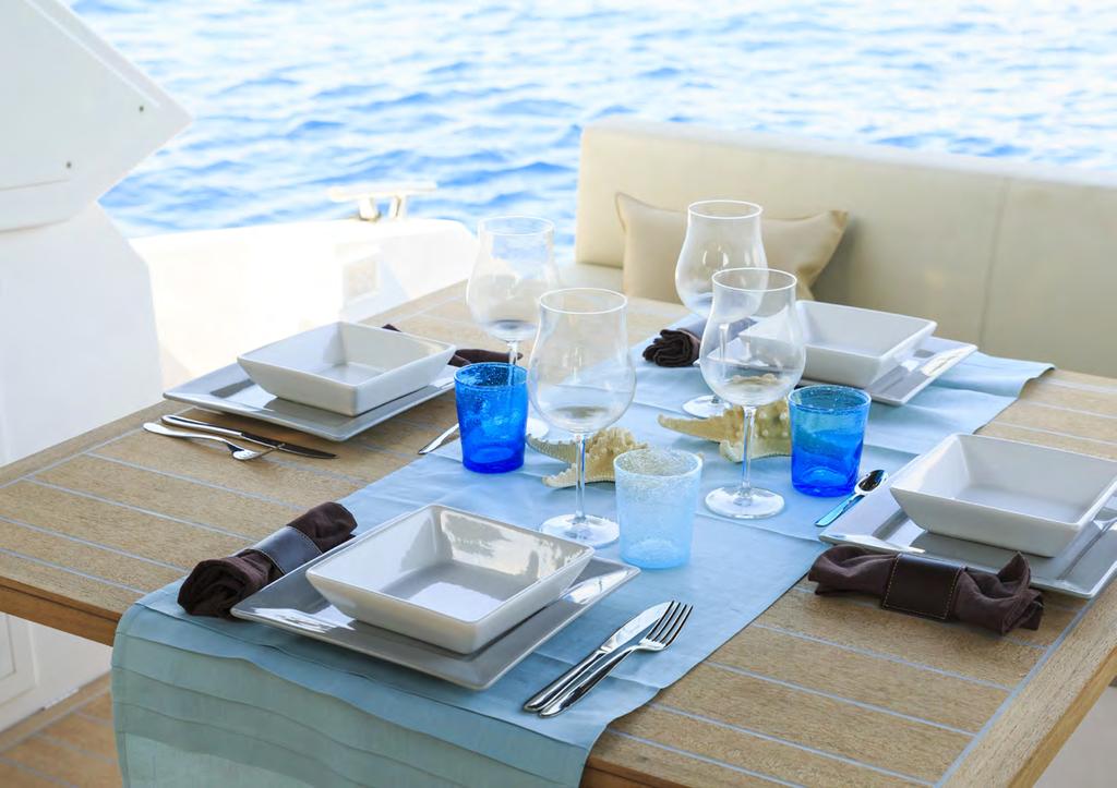 YACHT RECEPTIONS 7 Options From 85 AED to 165 AED per person Custom options available YACHT MENU SAMPLE Selection of Savory Canapés Labneh & tapenade, Mini buffalo mozarella and cherry tomato salad,
