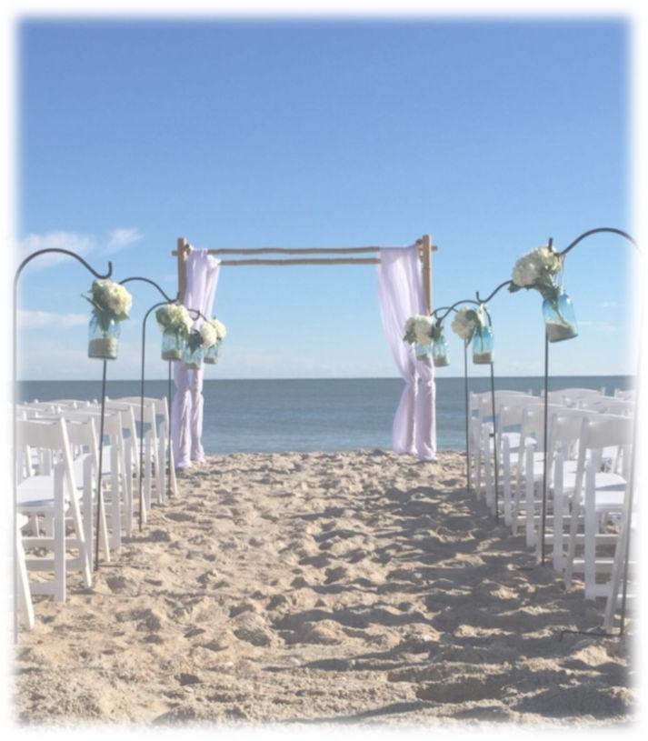 on C : White Drape: $100 Burlap Curtains: $150 Sand Ceremony Table: $20 Choose a seat, Not a side Sign: free Shepherd s Hooks: $8