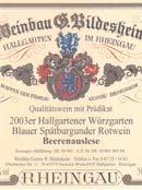 Staatsweingüter Eltville 12 8929B 1989 Hattenheimer Mannberg Riesling AUSLESE