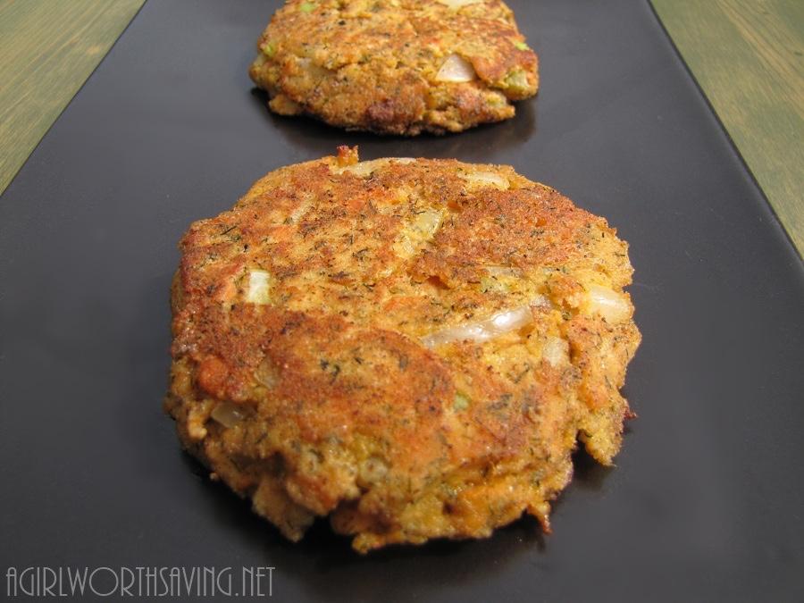 Paleo Salmon Cakes from A Girl Worth Saving INGREDIENTS: One 6 oz.