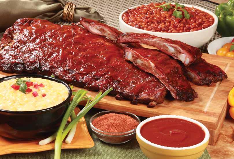 Smokehouse Packages Super Feast Serves 3-4 Enjoy our world-class hickory smoked Pork Spare Ribs combined with our famous Hickory Pit Beans and Cheesy Corn.