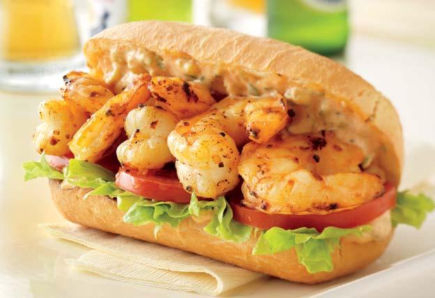 Shrimp Po Boys with Creole Rémoulade Serves: 6 Prep time: 20 minutes Grilling time: 3 to 5 minutes Special equipment: perforated grill pan 5 Rémoulade ½ cup mayonnaise 2 tablespoons Creole or Dijon