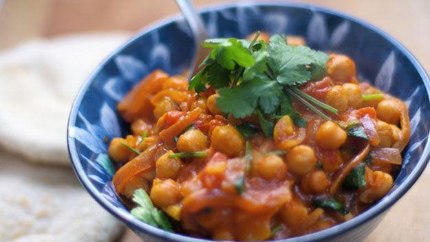14. Quick Vegan Chana Masala Chana Masala is a popular spicy dish that originates from India.