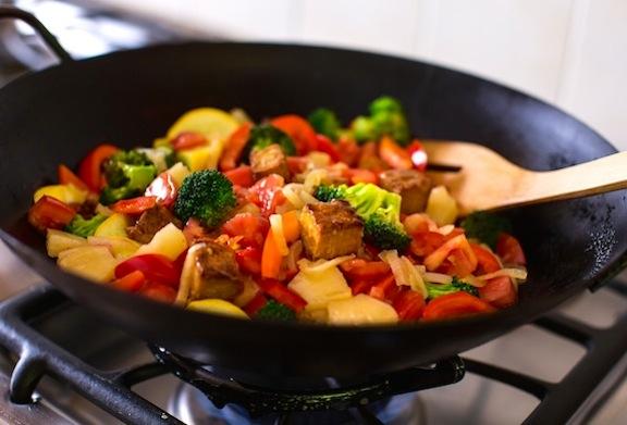 15. BBQ Tempeh Stir Fry Are you looking for a vegan meal with vibrant colour and taste? The barbeque flavoured taste of this stir fry is good even without meat!