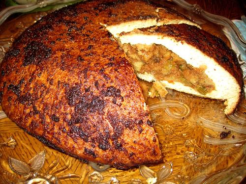 21. Tofu Turkey Are you looking for a tempting earthy dish for a simple feast or party? This tofu turkey will definitely stand out in your party!