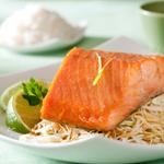 Salmon Teriyaki Salmon is oilier than most fish but is recommended for its abundance of omega-3 fatty acids, which help lower cholesterol. Since its flesh is firm, it cooks well on the barbecue.