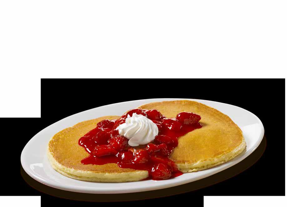 Two platter-sized pancakes made from our signature batch. (Cal 630) 4.79 MAKE IT A PLATTER (Cal 270-360) 2.