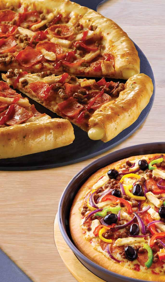 Stuffed Crust BBQ Meat Feast Let s get started... JUST FOR YOU Savoury Fries...3.99 Garlic Doughballs...3.99 Bite sized dough balls smothered with garlic butter and filled with cheese simply delicious!