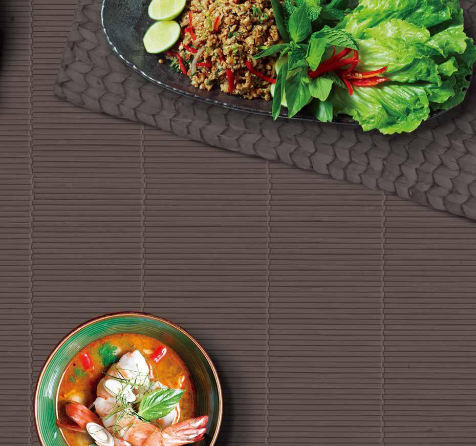 SOUPS Tom Kha Gai Chicken Coconut Soup S R 48 78 Vietnamese Pho Beef Noodle Soup 168 Seafood Laksa 178 Sweet Corn Soup with Mushrooms 58