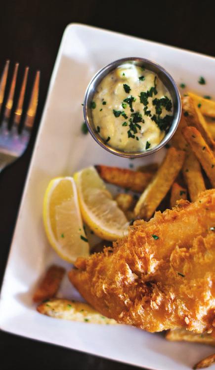 HAIL & FAREWELL Perfect for any military or non-military function 15 / person FISH N CHIP BITES Mini beer battered haddock, fries, tartar sauce MINI POTATO CAKES Cheddar &