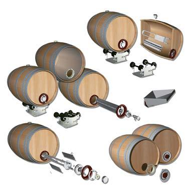 VINIFICATION INTÉGRALE AND THE LIFECYLE OF A BARREL ACCESSORIES For a simplified Vinification Intégrale Lifecycle of equipped barrels Plexiglass bottom OXOline Monobloc 225-300 L Delivery of