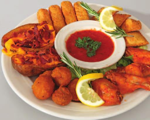 gateway appetizers Chicken Fingers (4 pc) Served with choice of honey Dijon, sweet and sour, BBQ or raspberry dipping sauce 7.