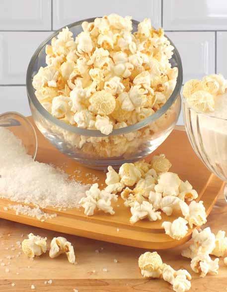 A delicious blend of melted cheddar cheese and sour cream coats our giant Poppin Popcorn kernels, creating a