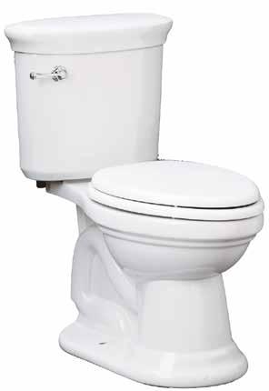 TOILETS MIRBR200AWH (White) - Tank MIRBR200ABS (Biscuit) - Tank MIRBR240AWH (White) - Elongated Bowl MIRBR240ABS (Biscuit) - Elongated Bowl Bowl Height: 16" Includes slow-close