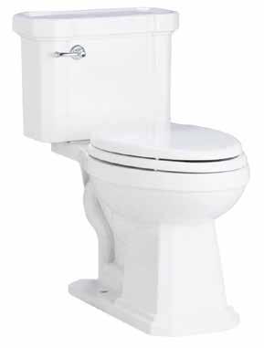 MIRABELLE DESIGNER BATH FIXTURES ONE-PIECE TOILETS, WITH SKIRT MIRAM241SWH (White) MIRAM241SBS (Biscuit) Bowl Height: 16" Includes slow-close toilet seat Includes polished chrome trip lever