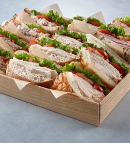 TRADITIONAL SANDWICHES SANDWICH PACKAGE DEALS A more familiar combination of flavors served on traditional breads. Served with mustard and mayonnaise on the side.