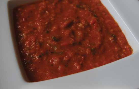 Tomato Dip with Mini Toast 55 6 Roma Tomato s 1/2 Onion chopped fine 1Tbs of