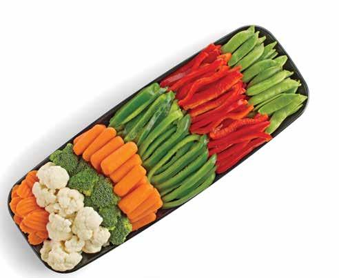 with coarse sugar make a festive addition to any event Premier Vegetable Platter An arrangement of fresh crisp vegetables paired