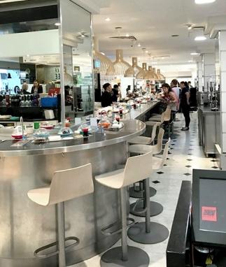 Department stores have the widest array of foodservice, with Selfridges offering 16 places to sit and eat.