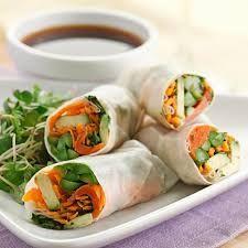 oil 3-4 tbs water Ingredients for Spring Rolls Rice paper Cucumber (sliced) Carrot (sliced) Basil Lettuce