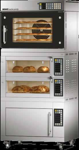 OVEN COMBINATIONS The MIWE Backcombi is a combination baking oven or deck oven with a hearthbaking effect.
