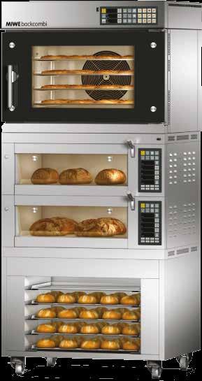 to provide exceptional baking versatility and sophistication MIWE Backcombi *The illustrated oven setups show