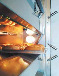 With stoneware baking plate this oven is excellent for baking breads directly on the stoneplate. Heat is provided by electric radiant heating rods.