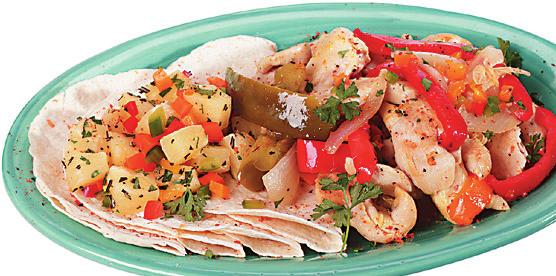 25 For Two $18.75 Tender sliced steak or chicken cooked with red and bell peppers, onions and tomatoes. Shrimp Fajitas $12.