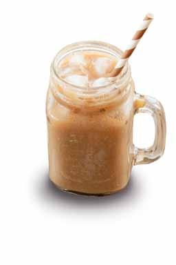 Put the ice, sugar, vodka, coffee liqueur and at last the espresso into the shaker and