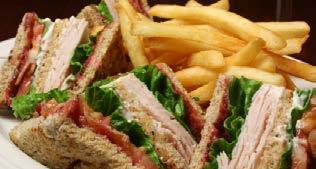 SANDWICHES Served with Choice of Homemade Chips, Fresh Fruit, Potato Salad, Cole Slaw or Fries Sandwiches CHICKEN CLUB SANDWICH* Grilled Chicken Breast with Bacon, Swiss Cheese, Lettuce, Tomato