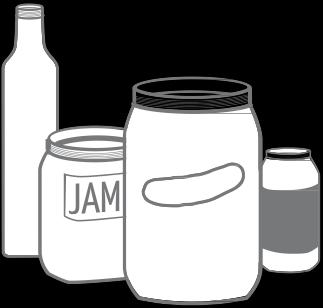 Glass Containers (May be collected separately from curbside or multi-family buildings - check with your collector) Clear or