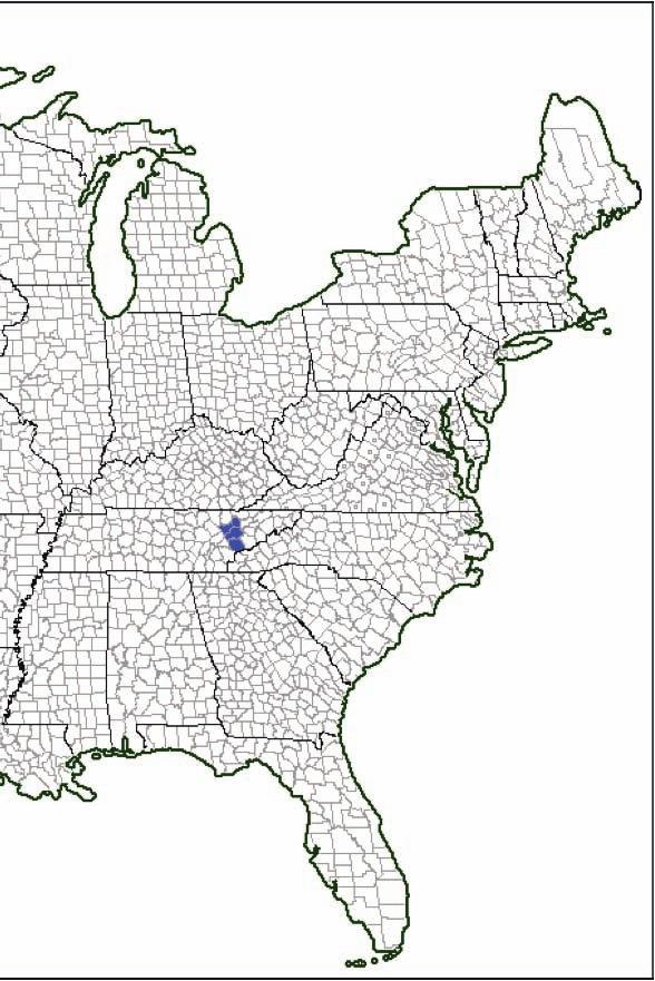 Counties highlighted in light blue represent those where symptoms of thousand cankers disease were observed or where the walnut twig beetle (WTB) was found but where isolation of G.