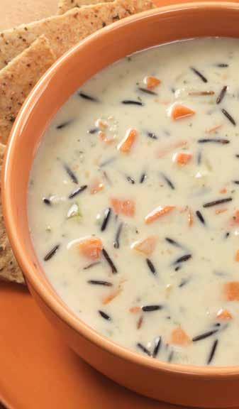 Creamy Chicken & Wild Rice Soup is perfectly seasoned with herbs and spices in a rich