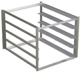 The rack holds four standard 18 x 26" sheet pans. Model Item # Height Width epth WS--6045 WS--8645 000--OX 19.