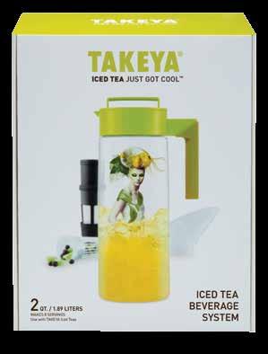 FLASH CHILL ICED TEA MAKERS Iced Tea Beverage System (Display Box) item: 10661 upc: 885395 10661 8 color: avocado/olive 11.5 w x 6.25 d x 14.