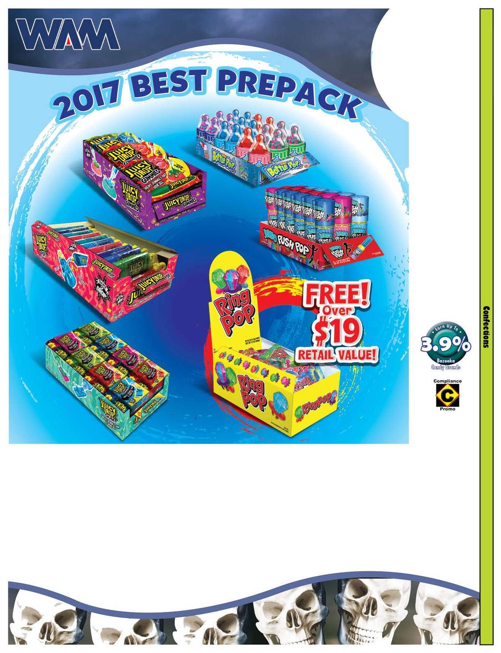 43.2% CT. Description UPC Item # Bazooka Candy Brands 2017 Best Pre-Pack w/free Box of Ring Pops #BCBG024103-17 Delivery Date: 10/22/17 0-41116- 994-925 $100.88 43.