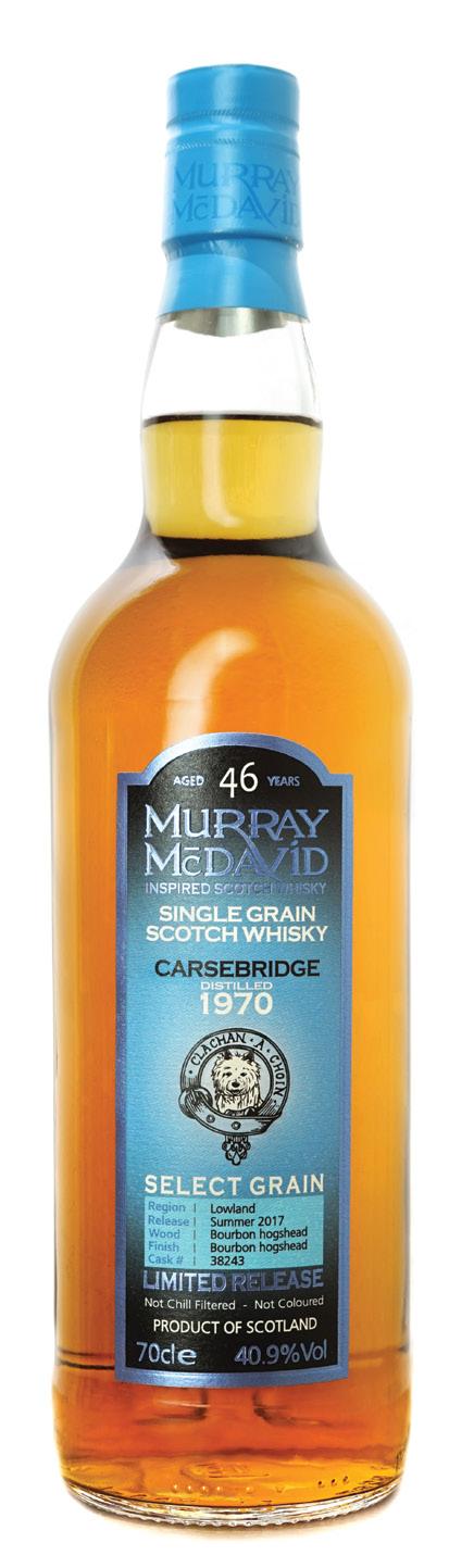 SELECT GRAIN CARSEBRIDGE 1970 THE ART OF MATURATION SELECT GRAIN SINGLE MALT SCOTCH WHISKY Our single grain whiskies, cereals distilled in column stills, artfully matured and finished in selected