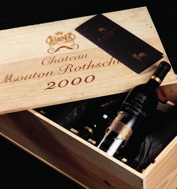 712 713 12,, Château Mouton-Rothschild 1998 Pauillac, 1er cru classz Both lots in original wooden cases Parcel: lots 712-713 12 bottles per lot $3,500-4,500 719 Château Mouton-Rothschild 2001