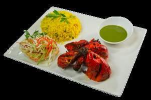 with our chefs special selected spices, served with mixed veg rice and