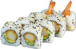 SPICY SALMON MAKI Sushi roll, nori,