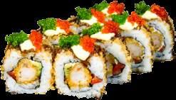 95 PHILADELPHIA MAKI Sushi roll, nori, sliced salmon, avocado, cucumber and Philadelphia cream